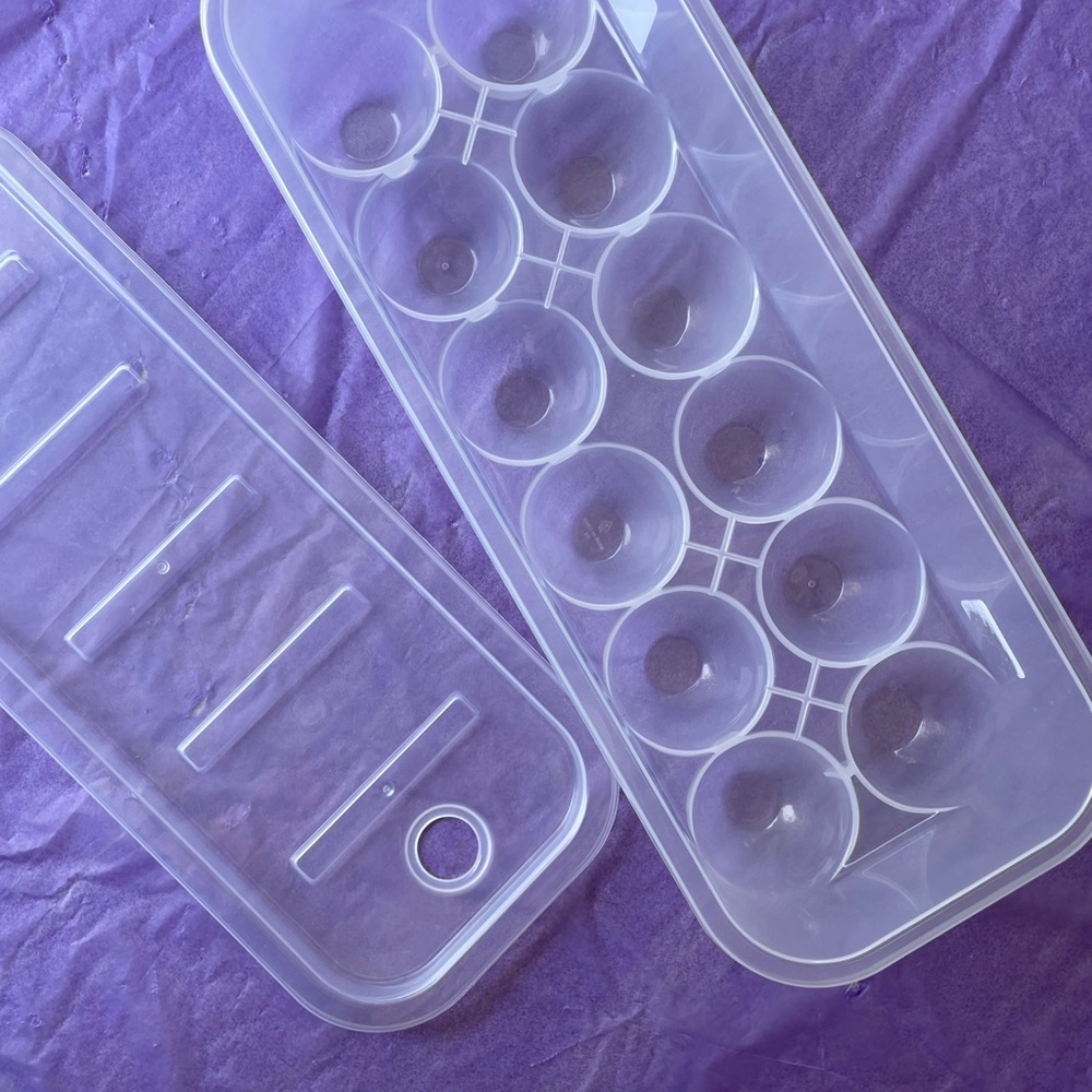 Clear Egg Storage Container with Blue Text - Picture 3 of 4
